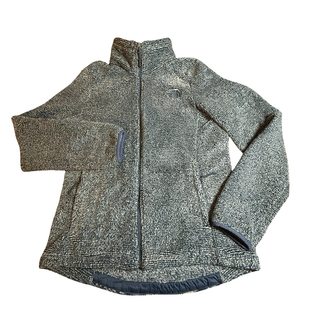 The‎ North Face Women's Sherpa Fleece Navy White Stripe Full Zip Jacket Large